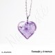 Dije CORAZÓN - Piedra AMATISTA