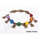 Pulsera 7 chakras y dije OM con 7 Piedras. Elástica