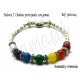 Pulsera 7 chakras con 7 Piedras. Elástica 7P2TE004