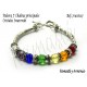 Pulsera 7 chakras con 7 Cristales Swarovski y broche 7SW2T007