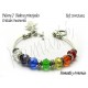 Pulsera 7 chakras con 7 Cristales Rondelle y broche Ángel 7SWR2TA012