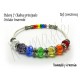 Pulsera 7 chakras con 7 Cristales Rondelle. 7SWR2TRE013