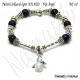 Pulsera Zodiacal Signo ACUARIO. Elástica Dije Ángel. Z017ACUARIO