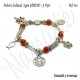 Pulsera Zodiacal Signo GÉMINIS. Elástica 5 Dijes. Z019GÉMINIS