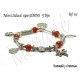 Pulsera Zodiacal Signo GÉMINIS. Elástica 5 Dijes. Z019GÉMINIS