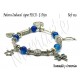 Pulsera Zodiacal Signo PISCIS. Elástica 5 Dijes. Z019PISCIS