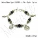 Pulsera Zodiacal Signo ACUARIO. 4 Dijes - Broche. Z020ACUARIO