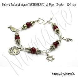 Pulsera Zodiacal Signo CAPRICORNIO. 4 Dijes - Broche. Z020CAPRICORNIO