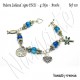 Pulsera Zodiacal Signo PISCIS. 4 Dijes - Broche. Z020PISCIS