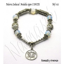 Pulsera Zodiacal Signo CANCER. Medalla Zodiacal. Z022CANCER