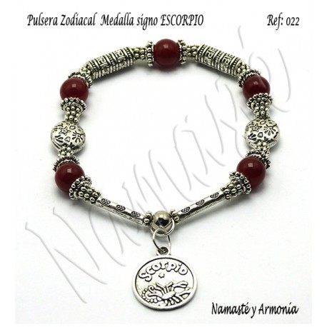 Pulsera Zodiacal Signo ESCORPIO. Medalla Zodiacal. Z022ESCORPIO