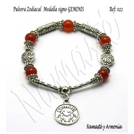 Pulsera Zodiacal Signo GÉMINIS. Medalla Zodiacal. Z022GÉMINIS