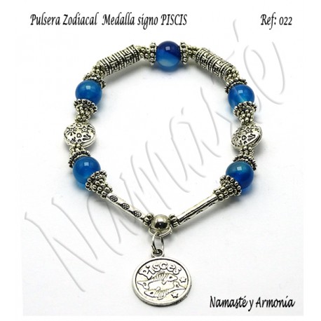 Pulsera Zodiacal Signo PISCIS. Medalla Zodiacal. Z022PISCIS