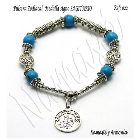 Pulsera Zodiacal Signo SAGITARIO. Medalla Zodiacal. Z022SAGITARIO