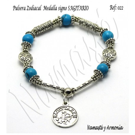 Pulsera Zodiacal Signo SAGITARIO. Medalla Zodiacal. Z022SAGITARIO