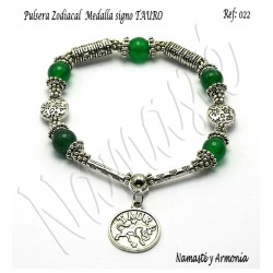 Pulsera Zodiacal Signo TAURO. Medalla Zodiacal. Z022TAURO