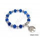 Pulsera Árbol de la Vida - 11 Piedras Ágata Azul