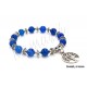 Pulsera Árbol de la Vida - 11 Piedras Ágata Azul