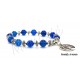 Pulsera Árbol de la Vida - 11 Piedras Ágata Azul