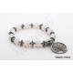 Pulsera Árbol de la Vida - 11 Piedras Ópalo Blanco