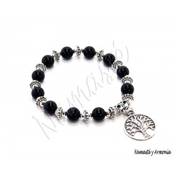 Pulsera Árbol de la Vida - 11 Piedras Negras