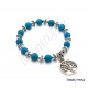 Pulsera Árbol de la Vida - 11 Piedras Turquesa Azul