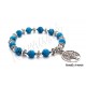 Pulsera Árbol de la Vida - 11 Piedras Turquesa Azul