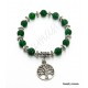 Pulsera Árbol de la Vida - 11 Piedras Jade Verde